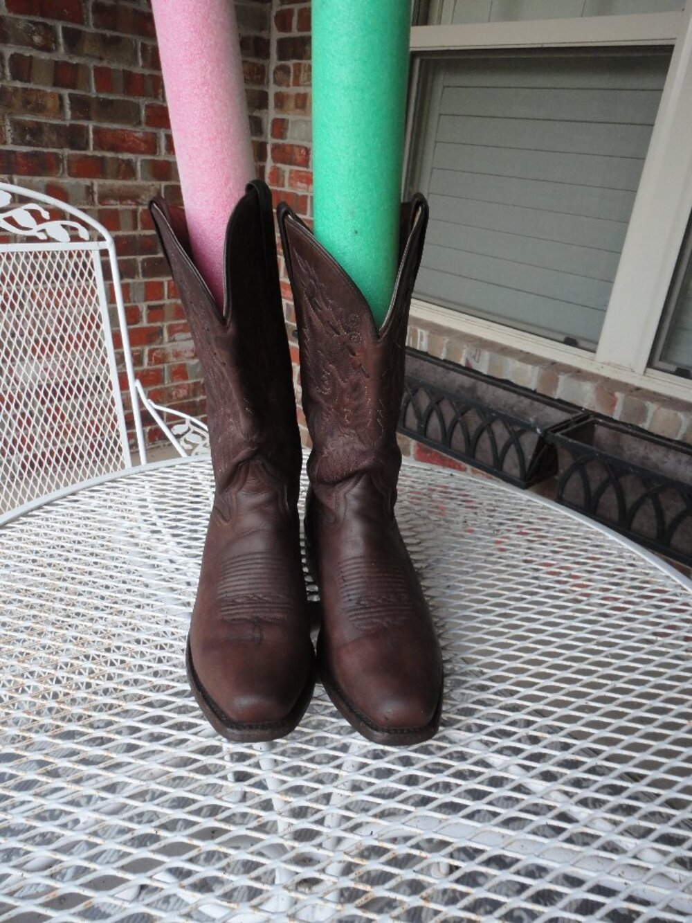 DAN POST Brown Leather Pointed Toe Men's Western Boots Size 8.5D